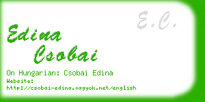 edina csobai business card